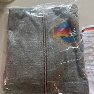 AVIATOR NATION ZIP UP HEATHER GREY SIZE MEDIUM